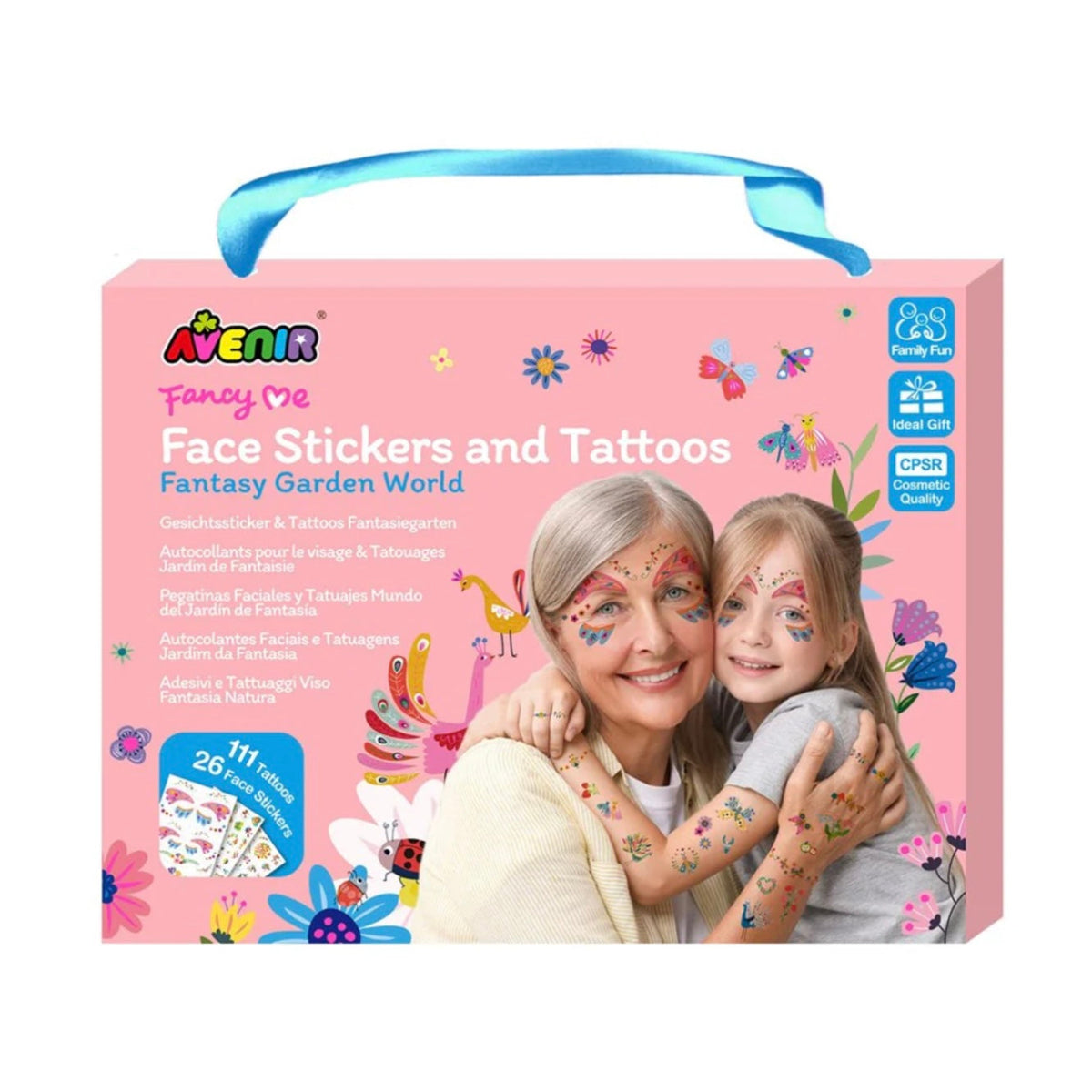 Avenir Fantasy Garden World Face Stickers and Tattoos Makeup Art and Craft for Kids Unicorn and Castle Theme DISCONTINUED 3yrs+