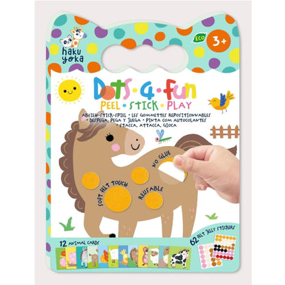 Haku Yoka Dots 4 Fun Peel and Stick Play Animals Travel Toys Art and Craft for Kids 3yrs+