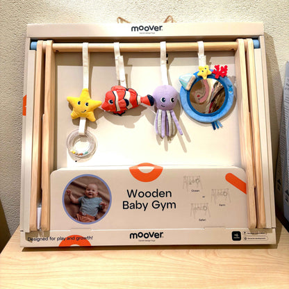 Moover Toys Wooden Baby Activity Gym Ocean Baby Toys 6m+ (Bulky Shipping)