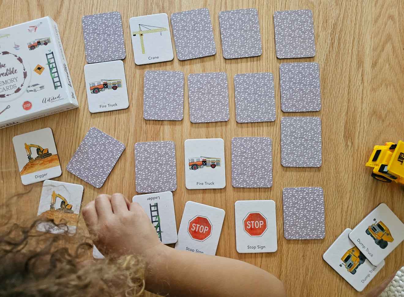 Adored Illustrations The Incredible Memory Card Games for kids Construction 3yrs+