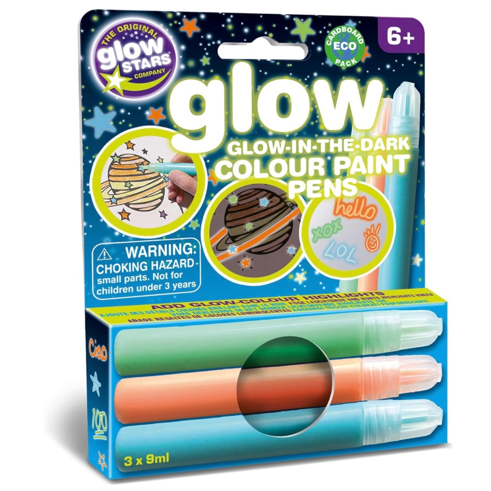 Glow In The Dark Colour Pens by Brainstorm Art and craft for kids 6yrs+