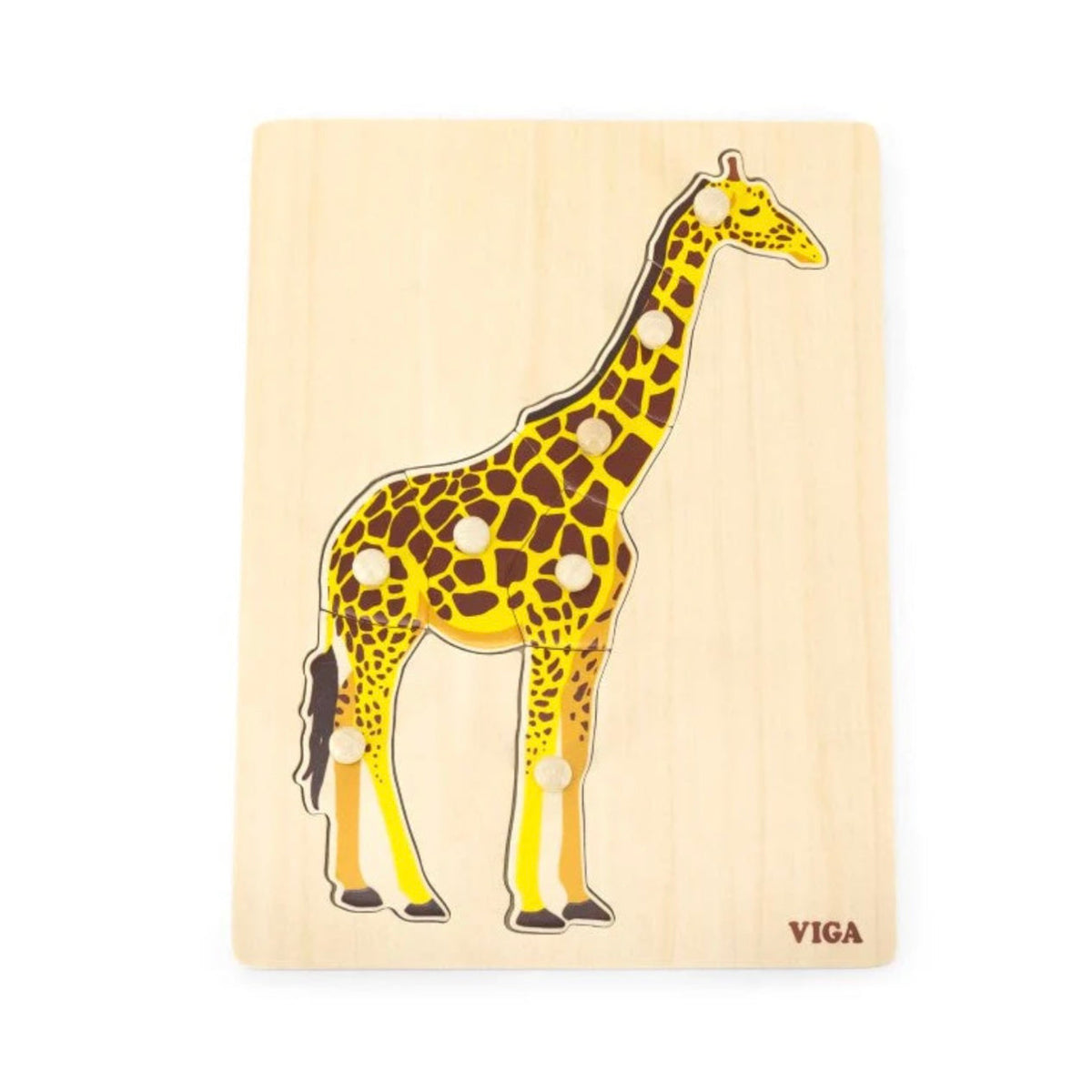 Viga Montessori Girafffe Knob Puzzle 8pcs Developmental Toys Baby Toys 18m+