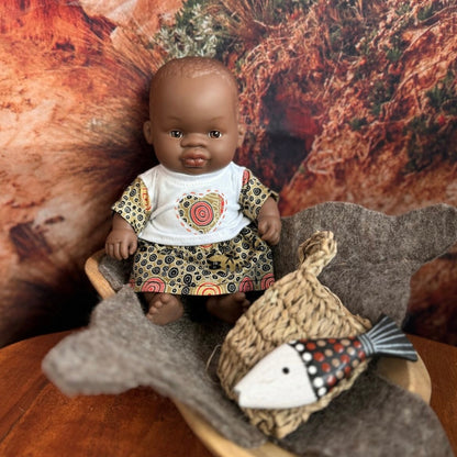 Aboriginal Australian 21cm Baby Coolamon Set Boy or Girl Indigenous First Nation Resources School Range