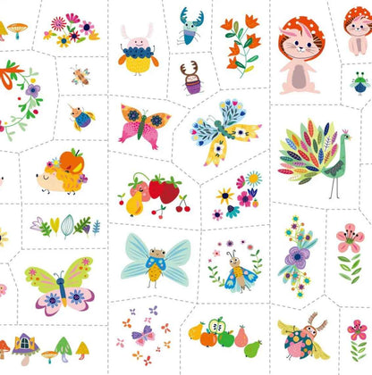 Avenir Fantasy Garden World Face Stickers and Tattoos Makeup Art and Craft for Kids Unicorn and Castle Theme 3yrs+