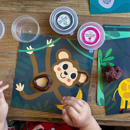 My Creative Box Jungle Dough Playdough Sensory Art and craft Cognitive Developmental Toys Preschoolers Best Seller Dinosaur and Dragon Theme 3yrs+