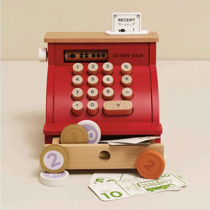 Le Toy Van Wooden Cash Register Shop Till and Money Early Math Role Play 3yrs+