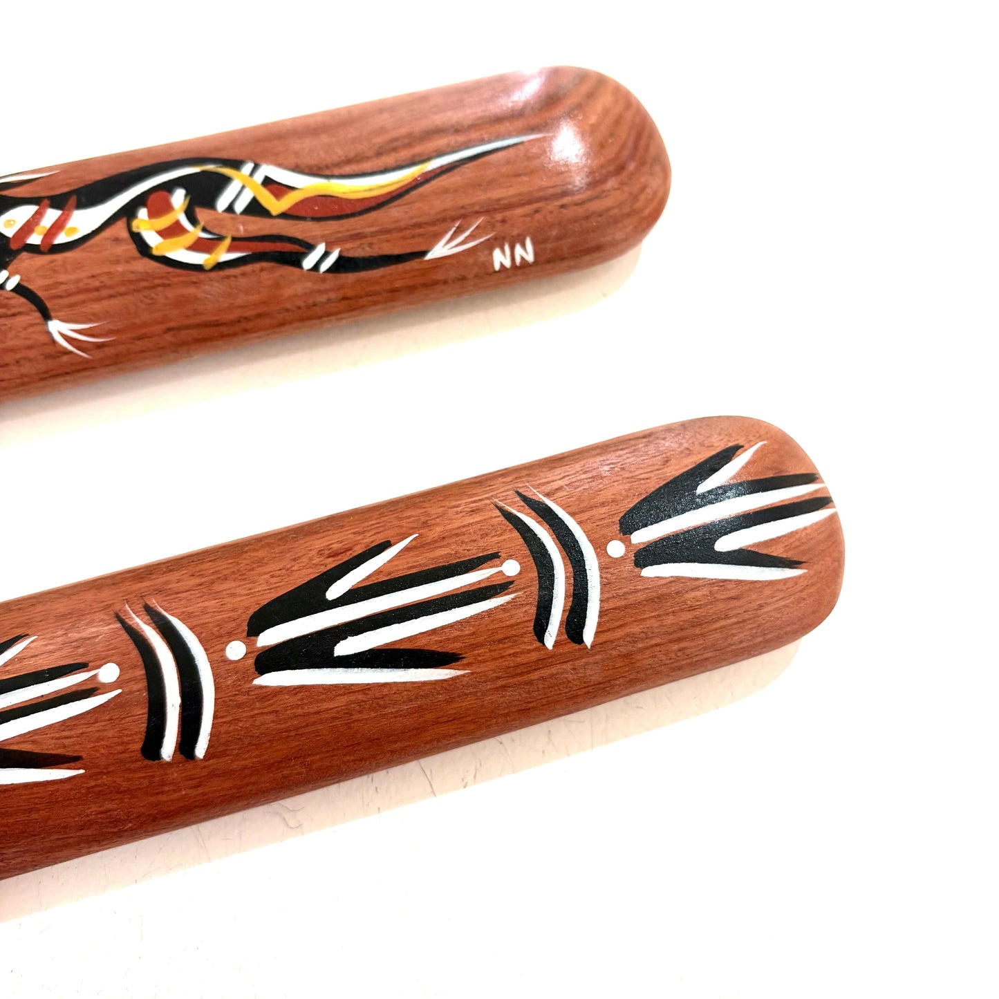 Handpainted Traditional Music Clap Sticks Set of 2 by Memories of Australia Musical Instruments for Kids School Range