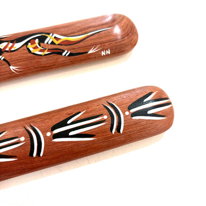 Handpainted Traditional Music Clap Sticks Set of 2 by Memories of Australia Musical Instruments for Kids School Range