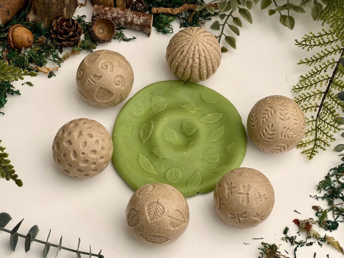 Yellow Door Roll Around Nature Sensory Stones Set of 6 Art and Craft for Kids Playdough Sand Sensory Toys 2yrs+