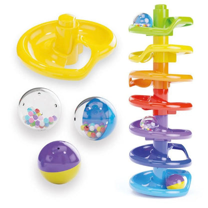 Quercetti Spiral Tower 9pcs Fine Motor Skills Toys for Toddlers Baby Toys 12m+