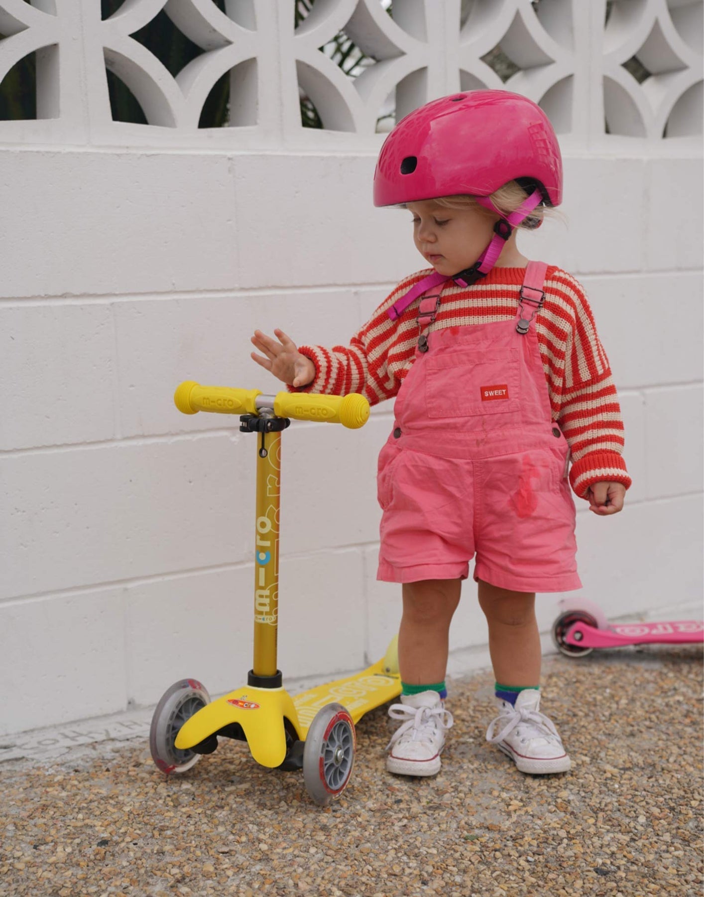 Micro Kids Bike Helmet Plain Pink Size S 48-52cm and M 52-56cm Best Seller 2yrs+