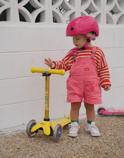 Micro Kids Bike Helmet Plain Pink Size S 48-52cm and M 52-56cm Best Seller 2yrs+
