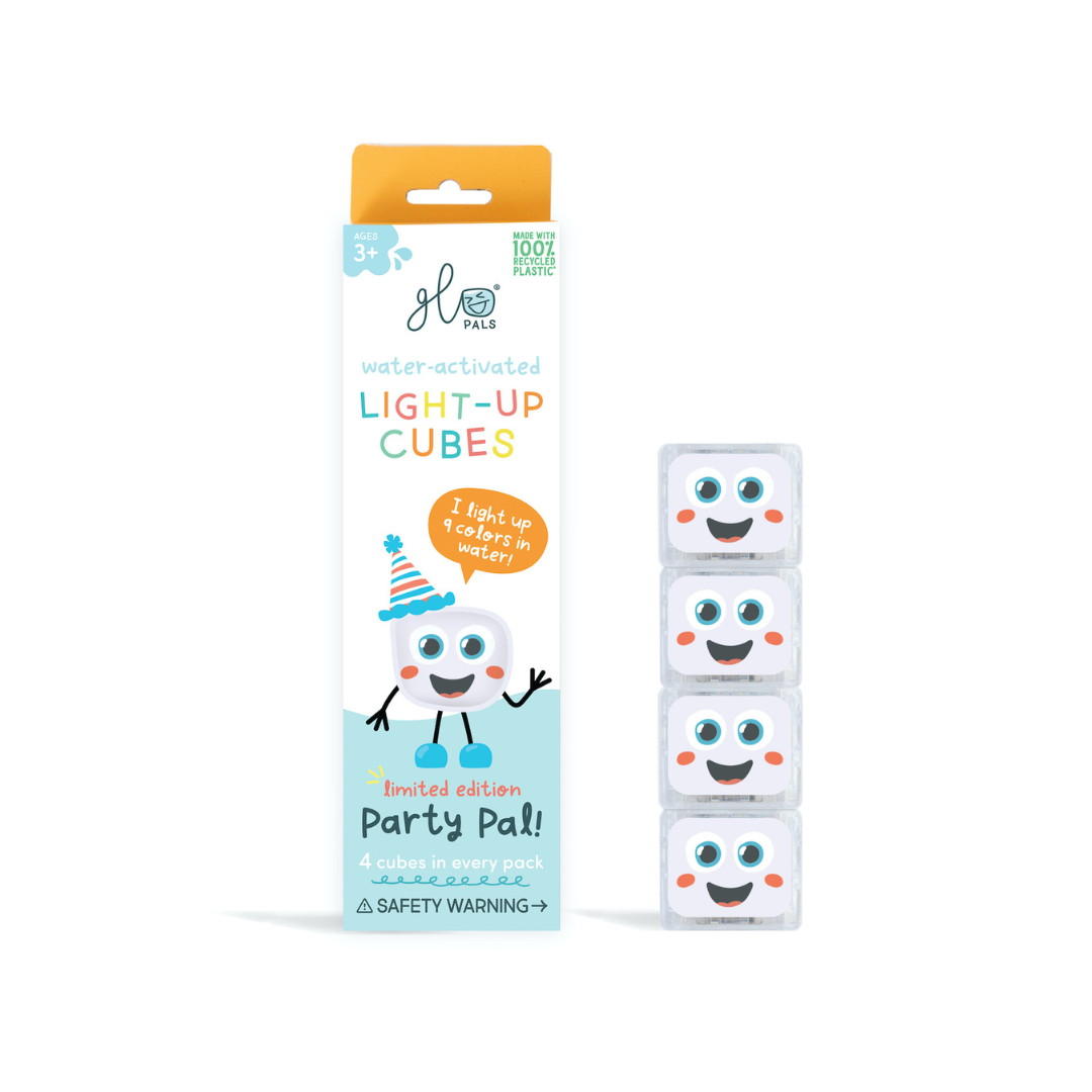 Glo Pals Water Activated Light Up Cubes by Jellystone Bath Sensory Developmental Toys for Toddlers Gift Idea Best Seller 3yrs+
