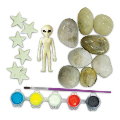 KidzMaker Glow in the Dark Space Rock Painting By 4M Art and Craft 5yrs+