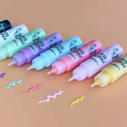 Hey Doodle Peel and Stick Glitter Paint 8 Colours Art and Craft for Kids 3yrs+