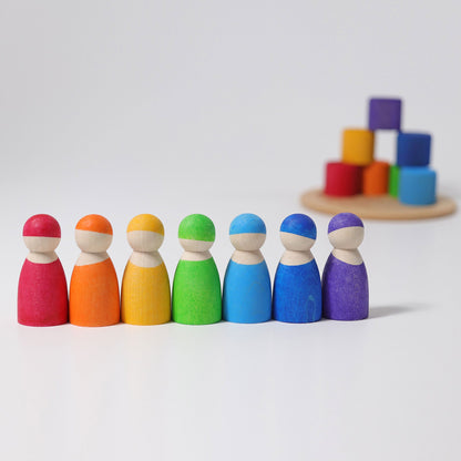 Grimm's 7 Friends in 7 Bowls Developmental Toys for Toddlers Gifts Idea Best Seller Baby Toys 12m+