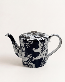 Floral Pop Teapot Black