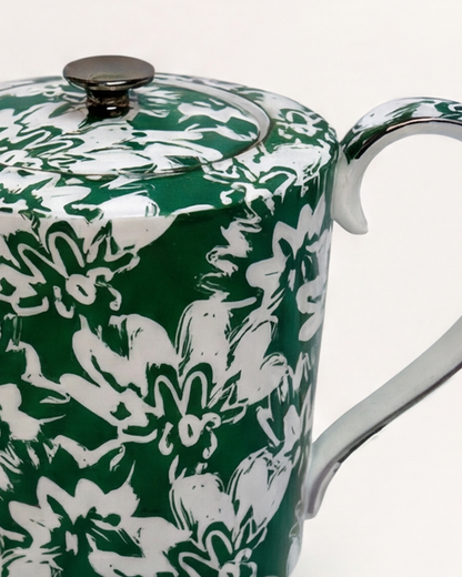 Floral Pop Teapot Green