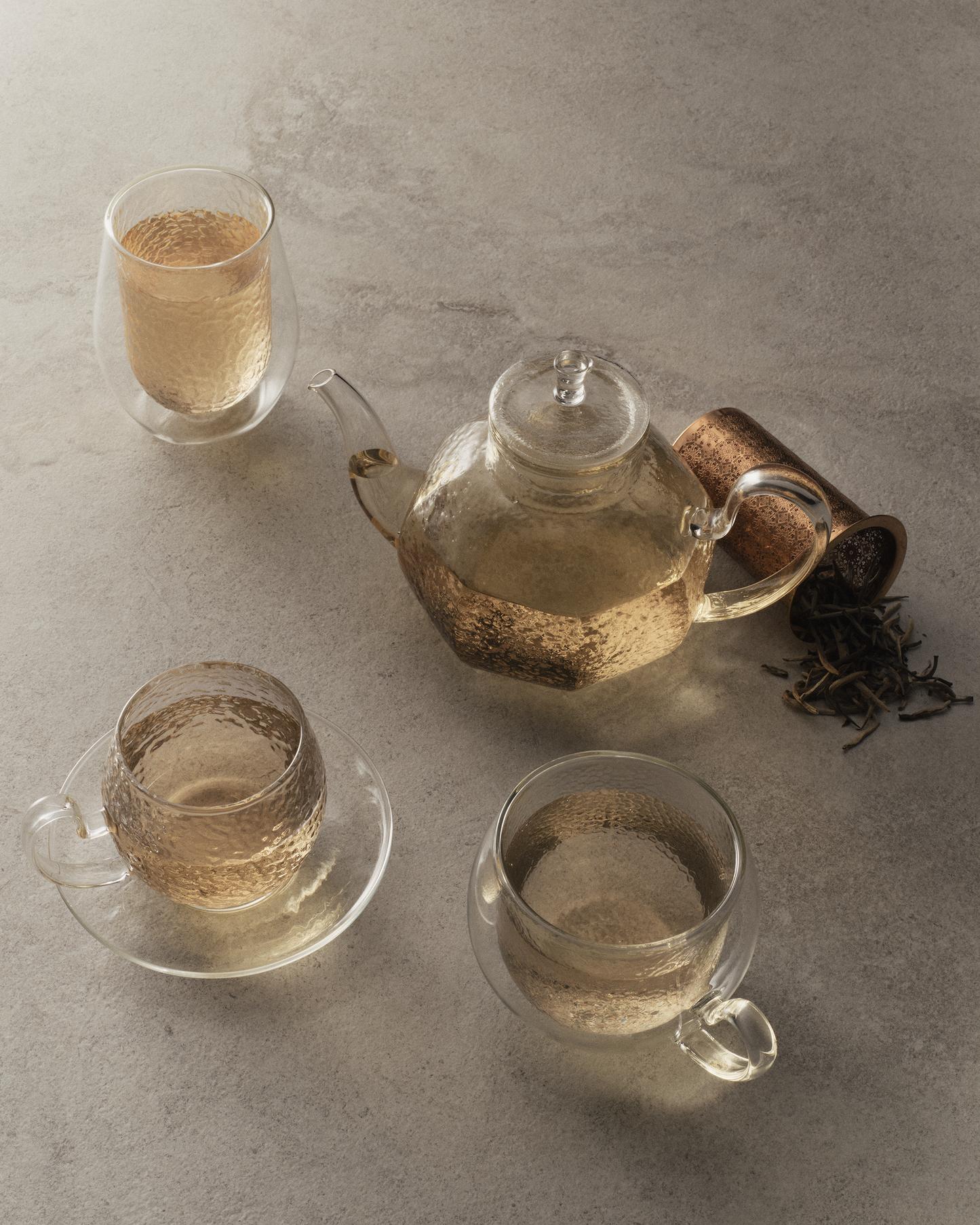 Hammered Glass Teapot