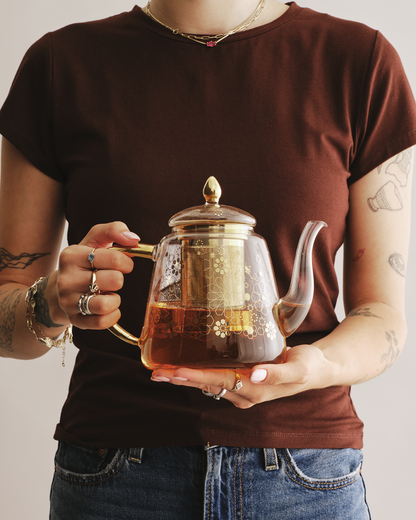 Bee Moroccan Glass Teapot