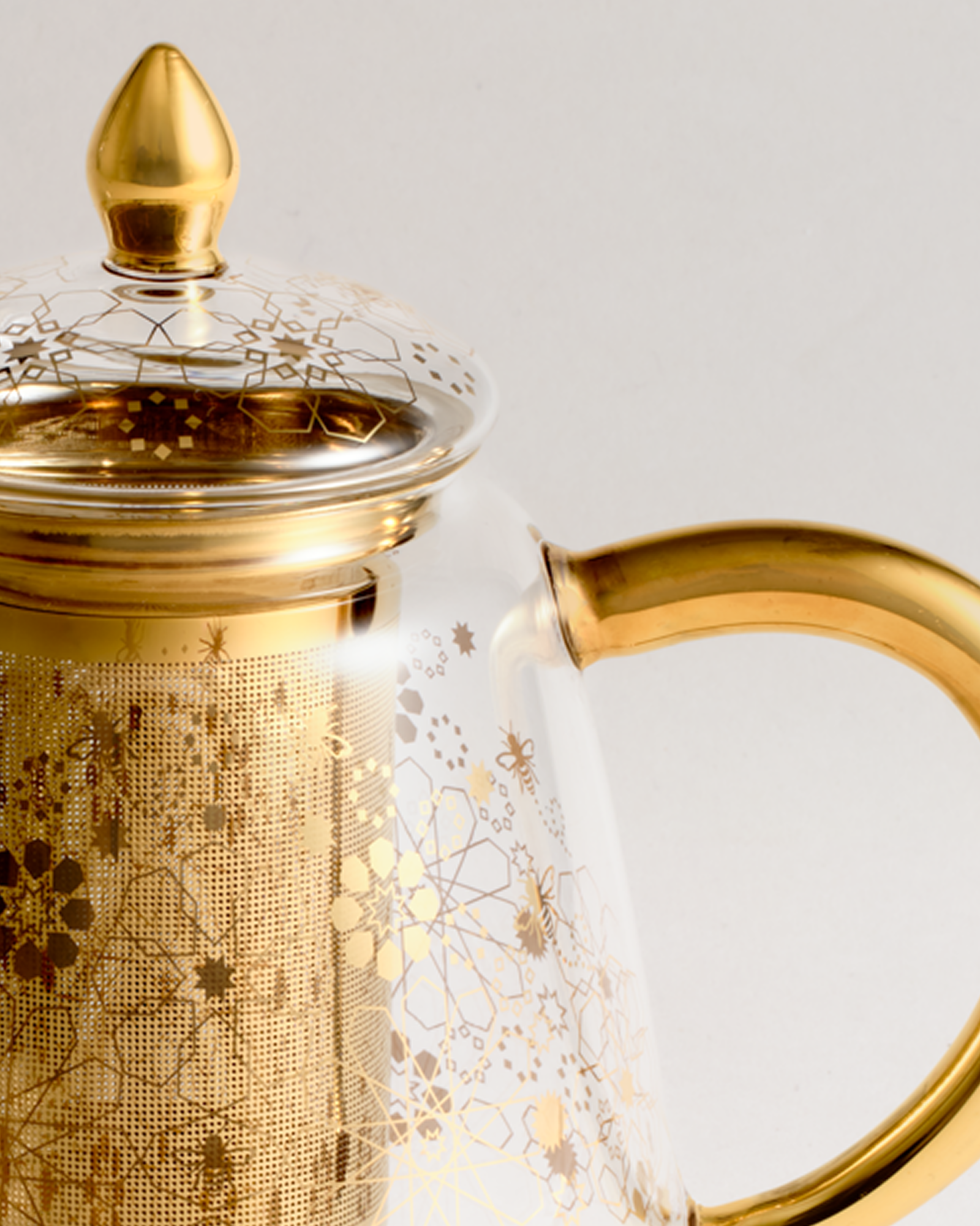 Bee Moroccan Glass Teapot