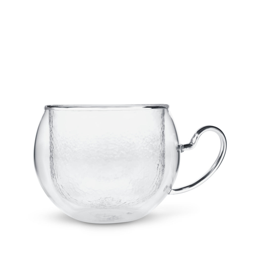 Hammered Glass Double Wall Mug