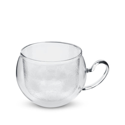 Hammered Glass Double Wall Mug