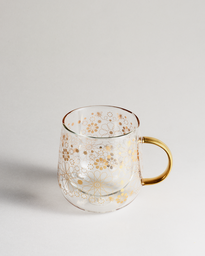 Bee Moroccan Glass Double Walled Mug