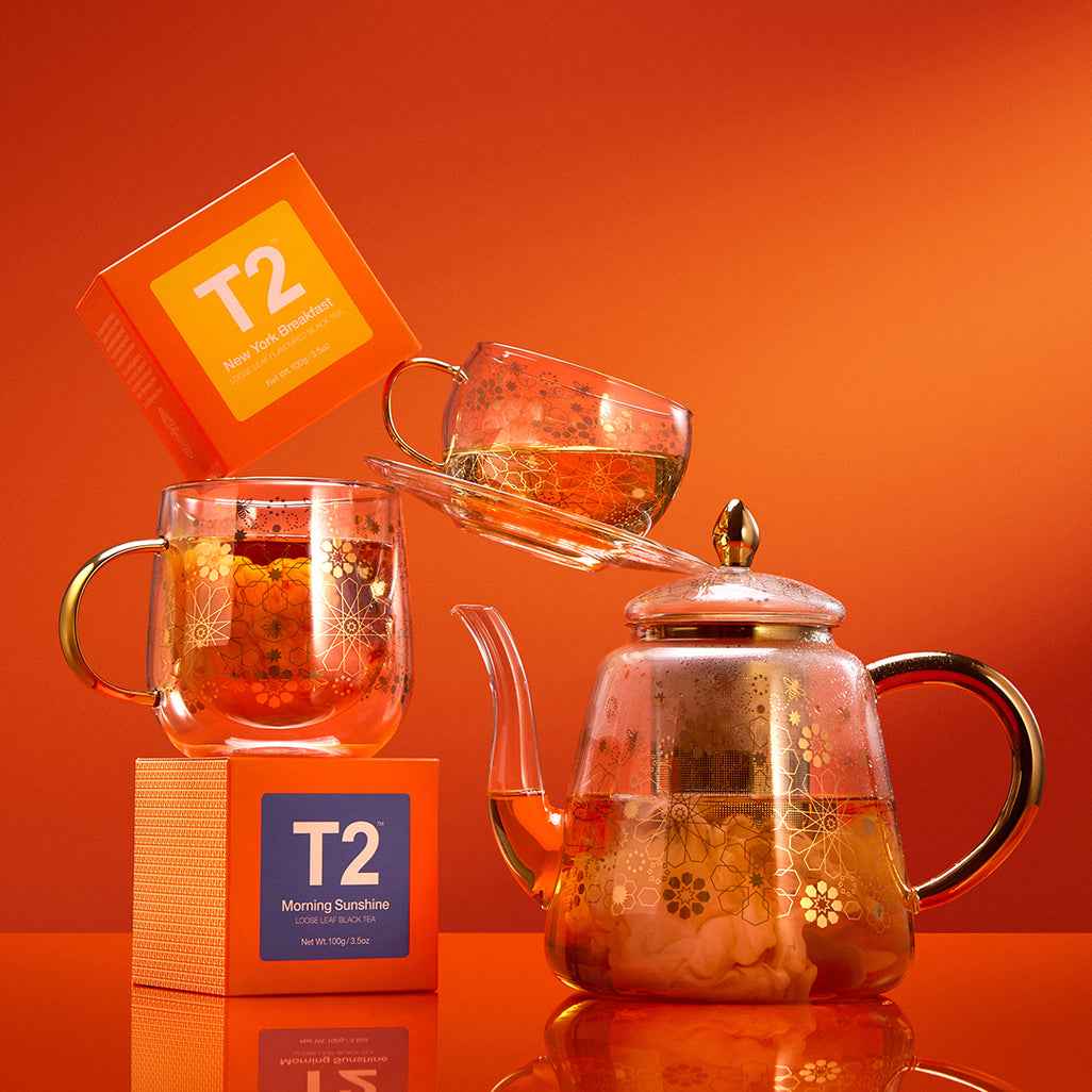 Bee Moroccan Glass Double Walled Mug