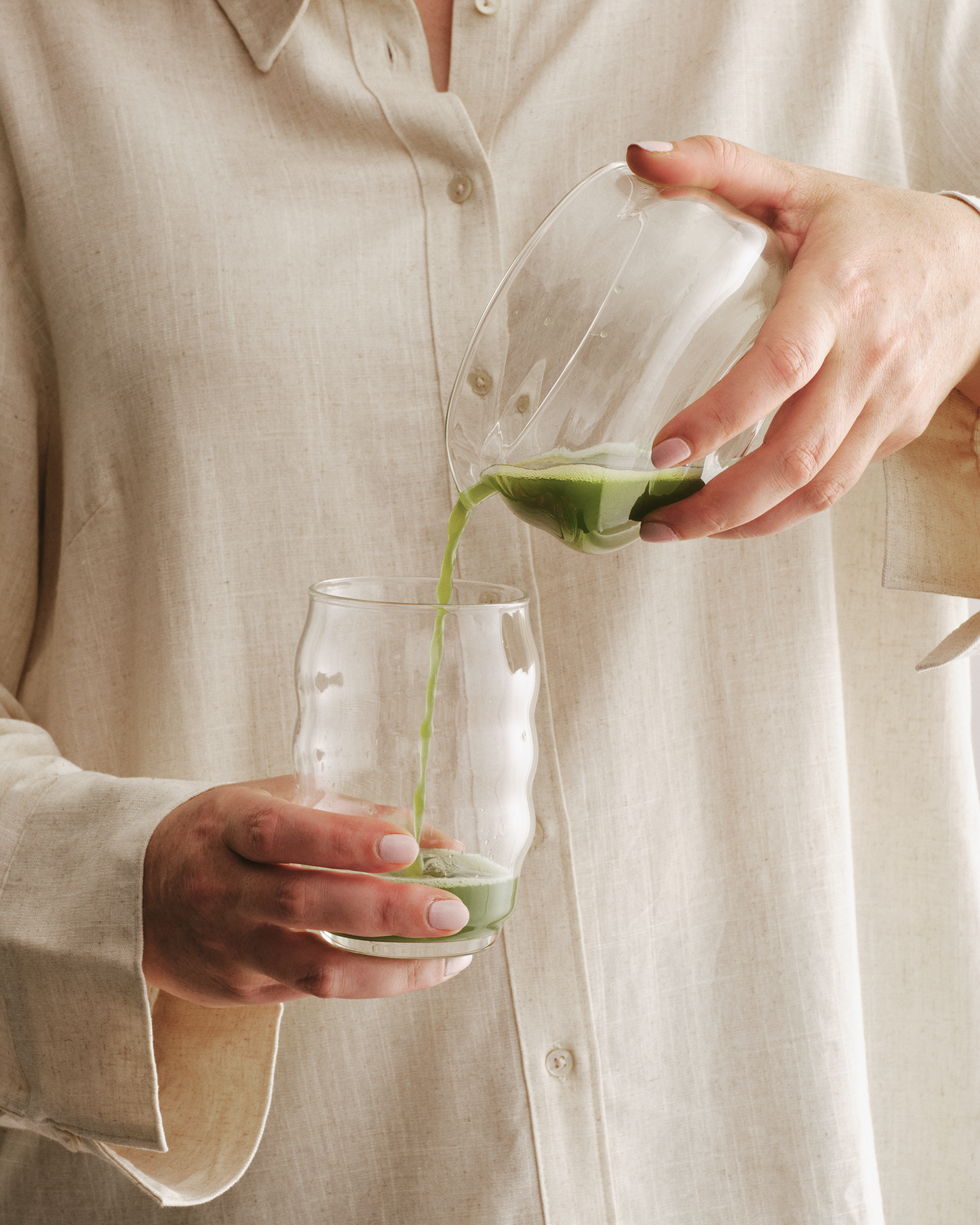 Contour Glass Matcha Tumbler
