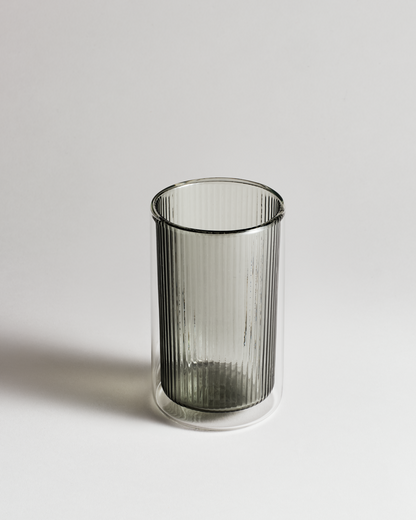 Tea Now Ribbed Tumbler Smokey Grey Tall