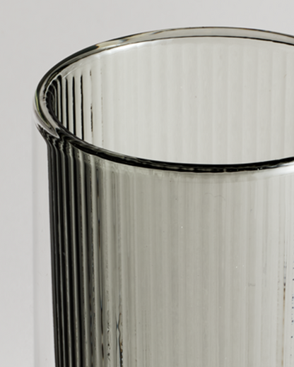 Tea Now Ribbed Tumbler Smokey Grey Tall