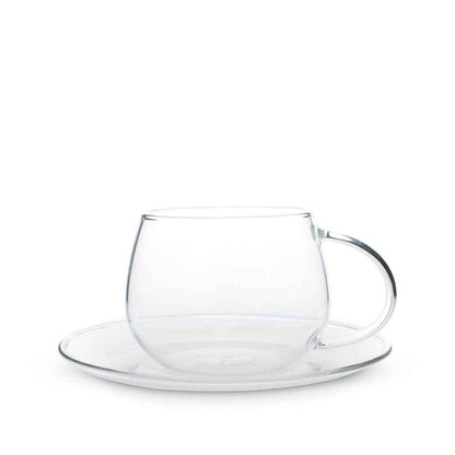 Classier Glassier Glass Cup & Saucer