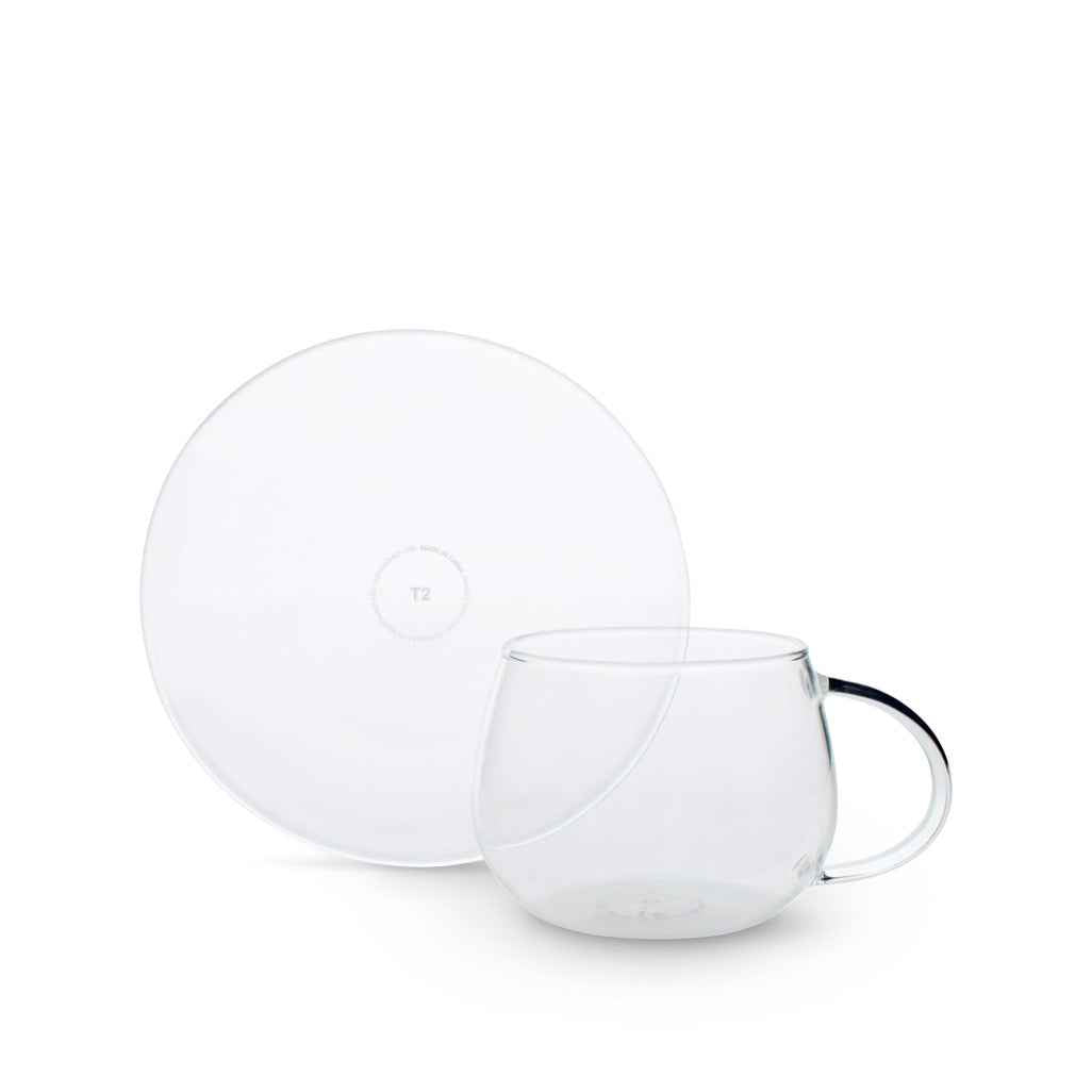 Classier Glassier Glass Cup & Saucer
