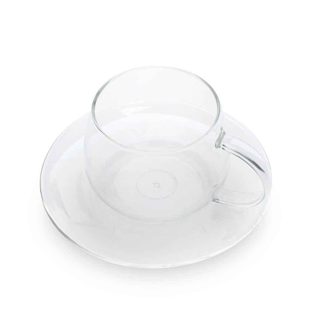 Classier Glassier Glass Cup & Saucer