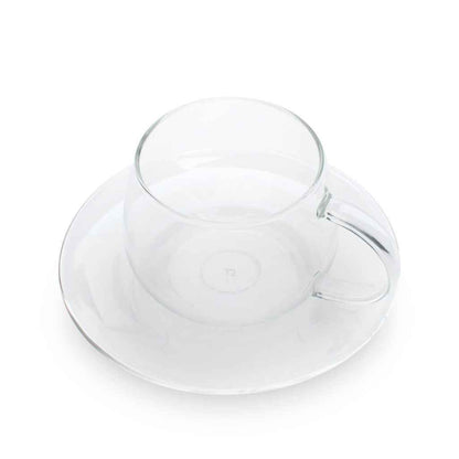 Classier Glassier Glass Cup & Saucer