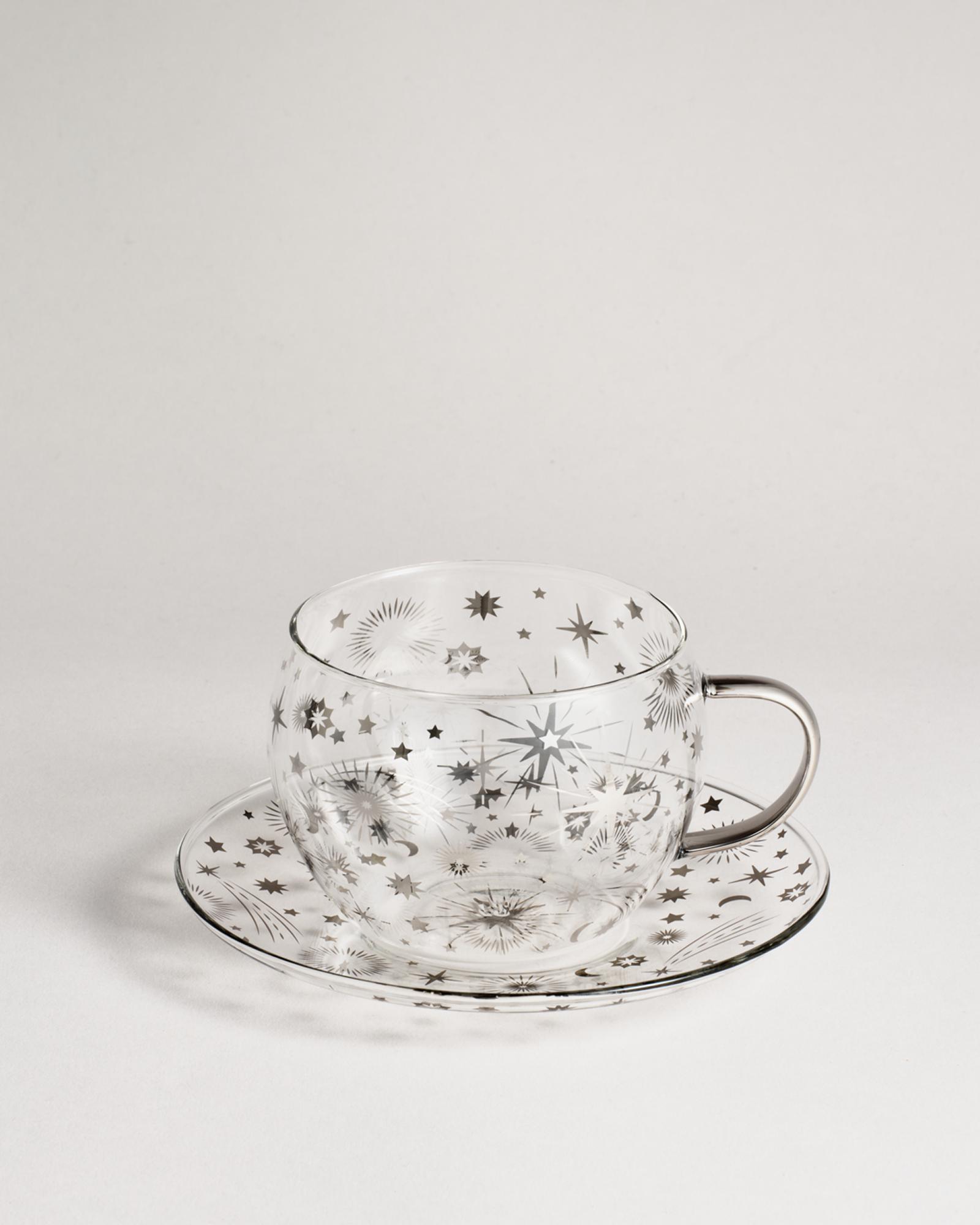 Starlight Glass Cup & Saucer