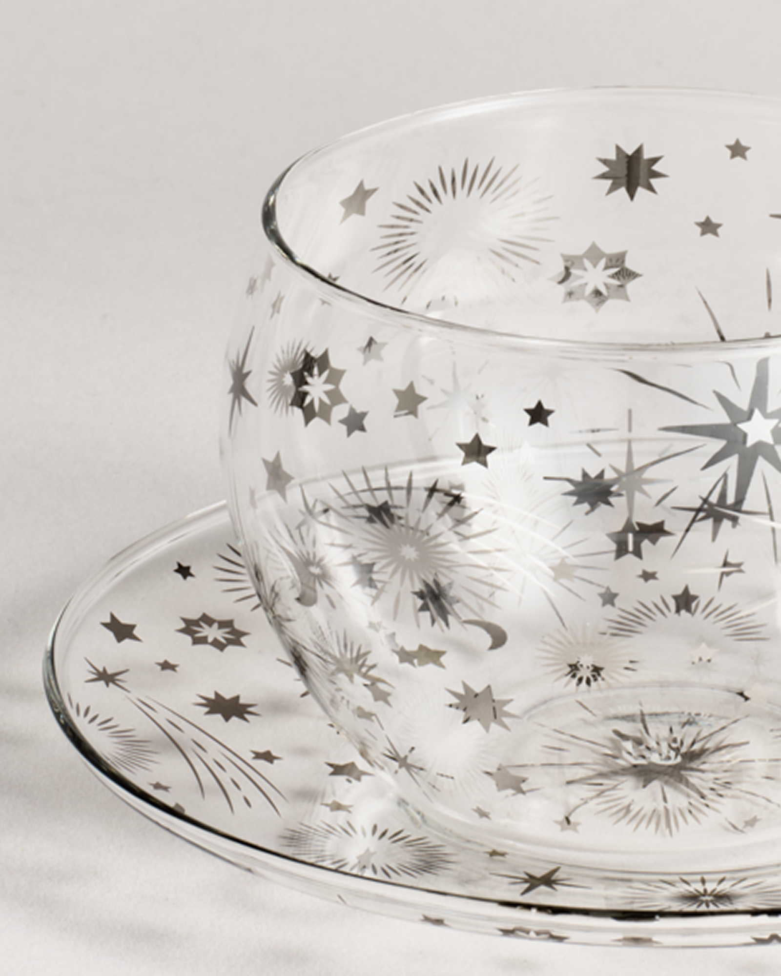 Starlight Glass Cup & Saucer