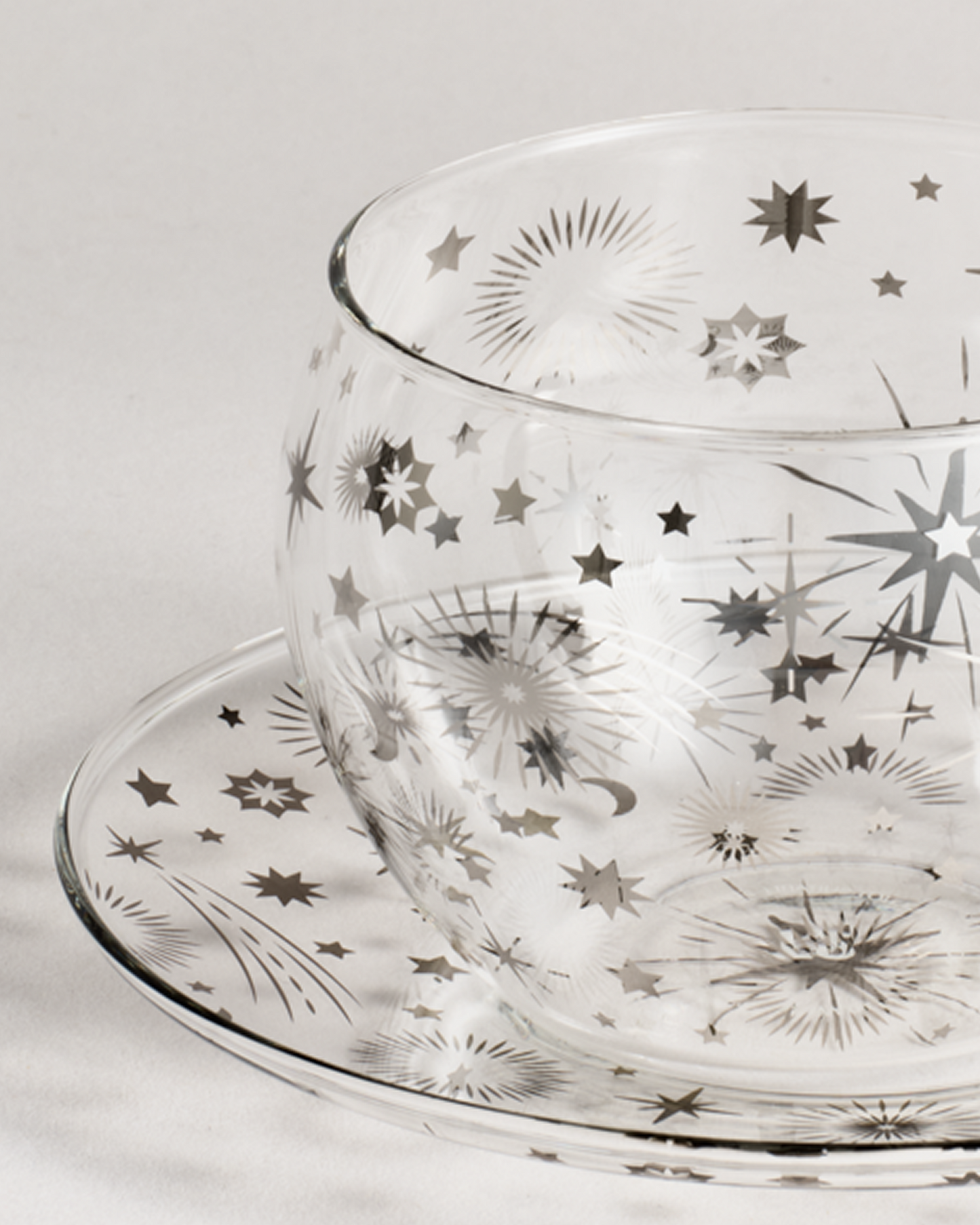 Starlight Glass Cup & Saucer