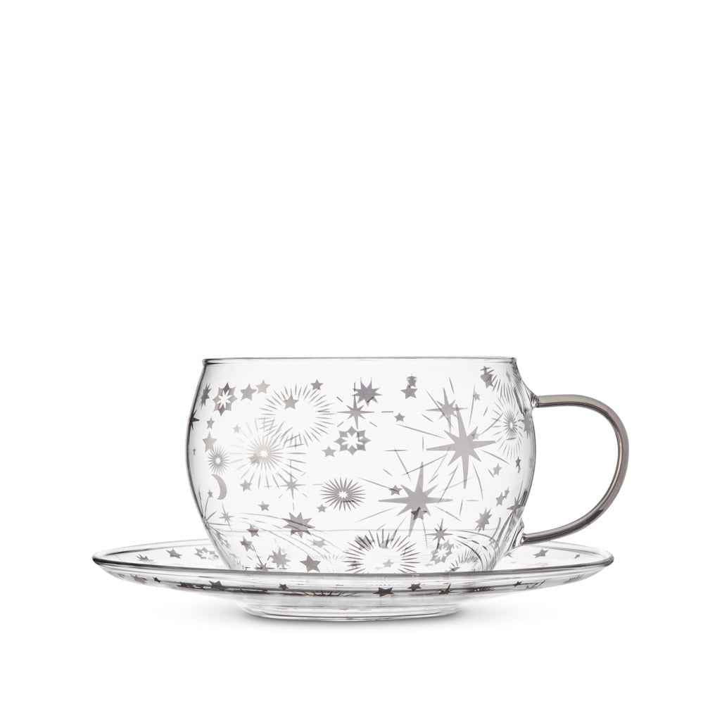 Starlight Glass Cup & Saucer