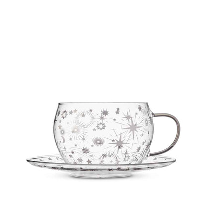 Starlight Glass Cup & Saucer