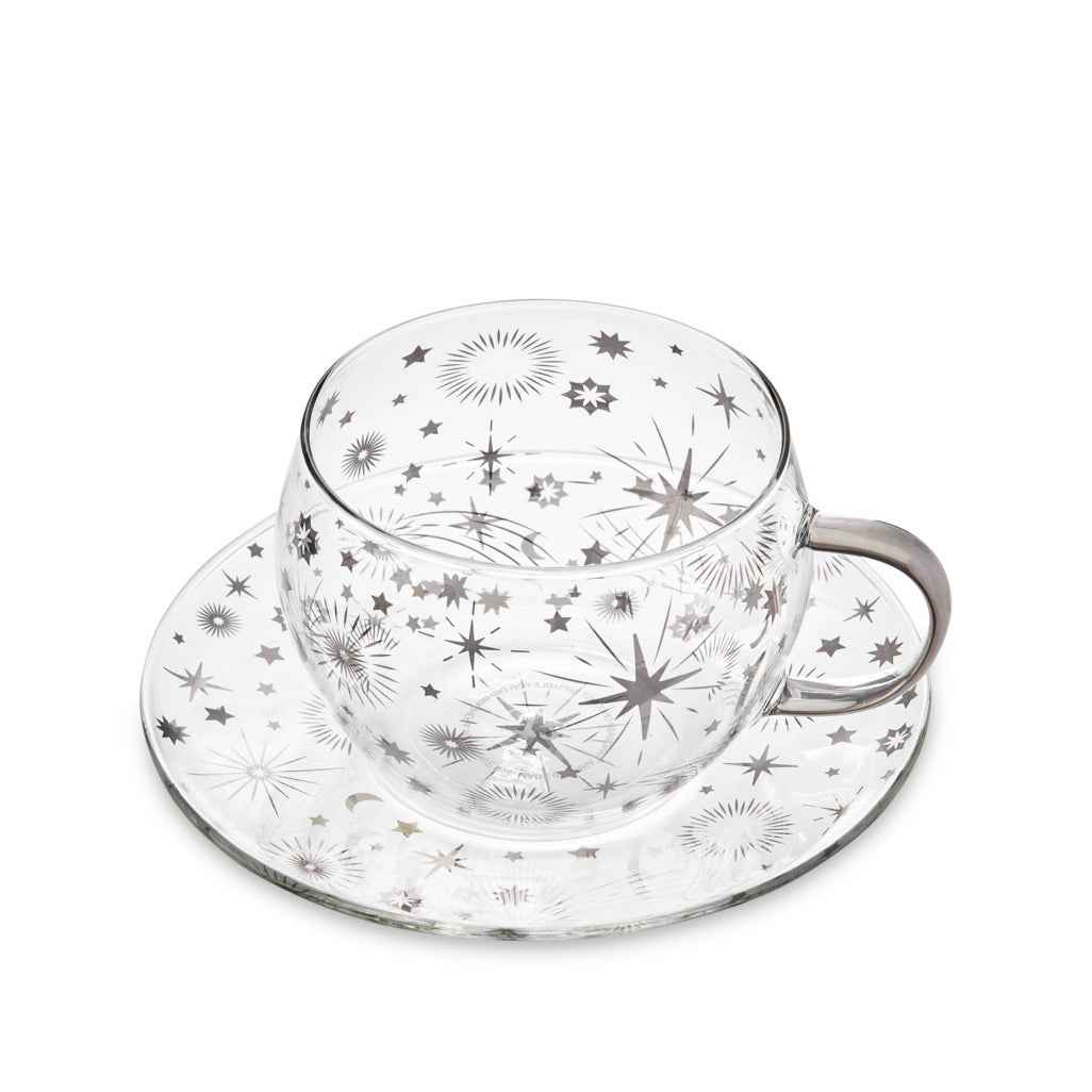 Starlight Glass Cup & Saucer