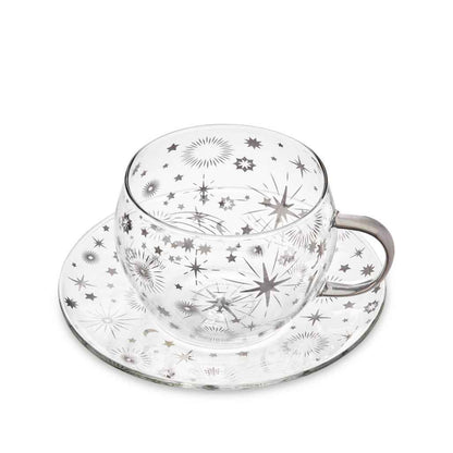 Starlight Glass Cup & Saucer