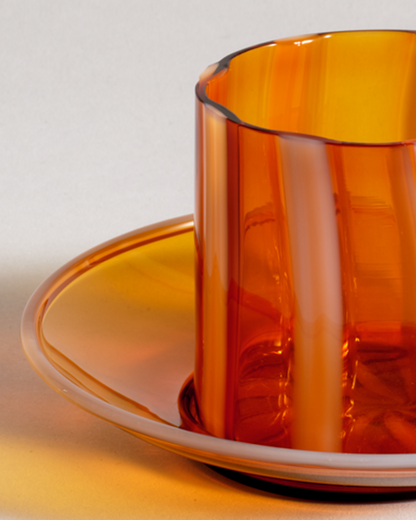 Mimi Cup & Saucer Amber