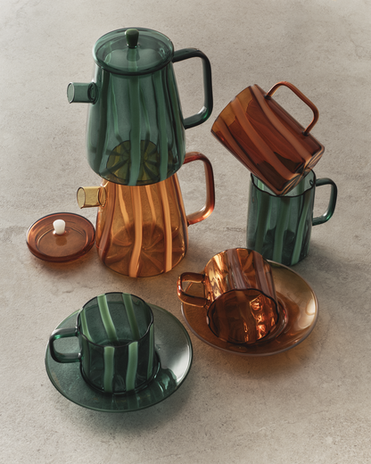 Mimi Cup & Saucer Amber