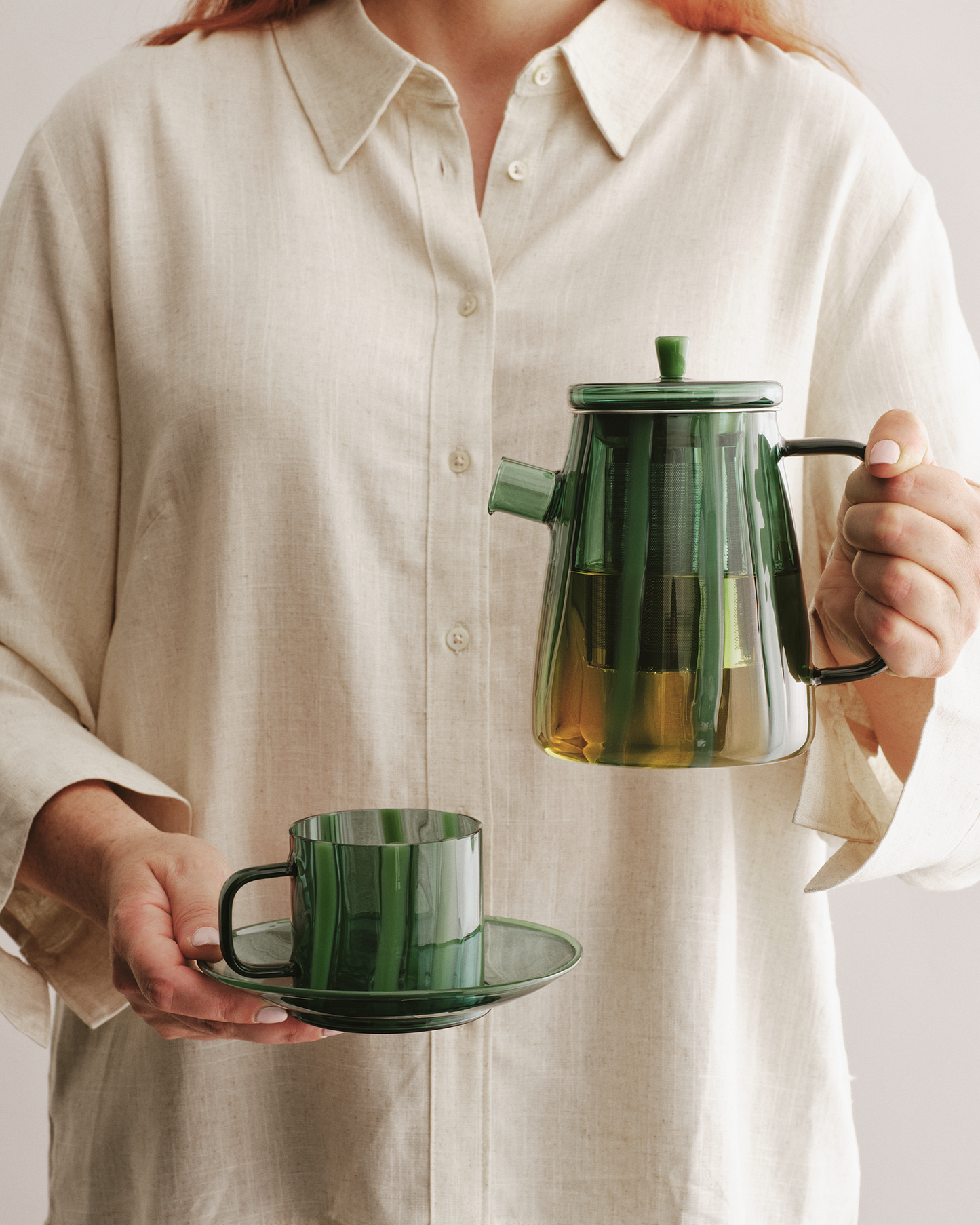 Mimi Cup & Saucer Green