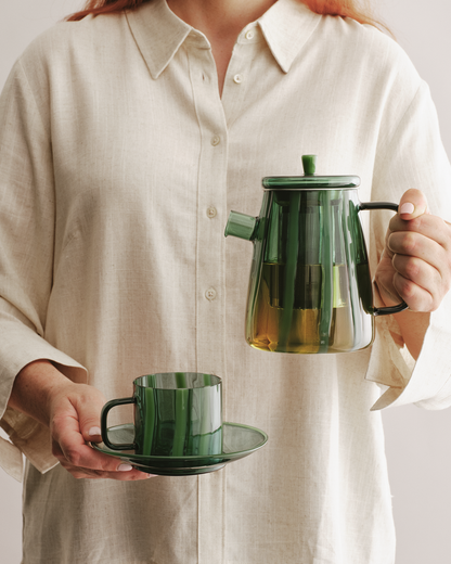 Mimi Cup & Saucer Green