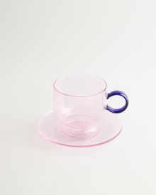 Sorbet Pink/Blue Cup & Saucer