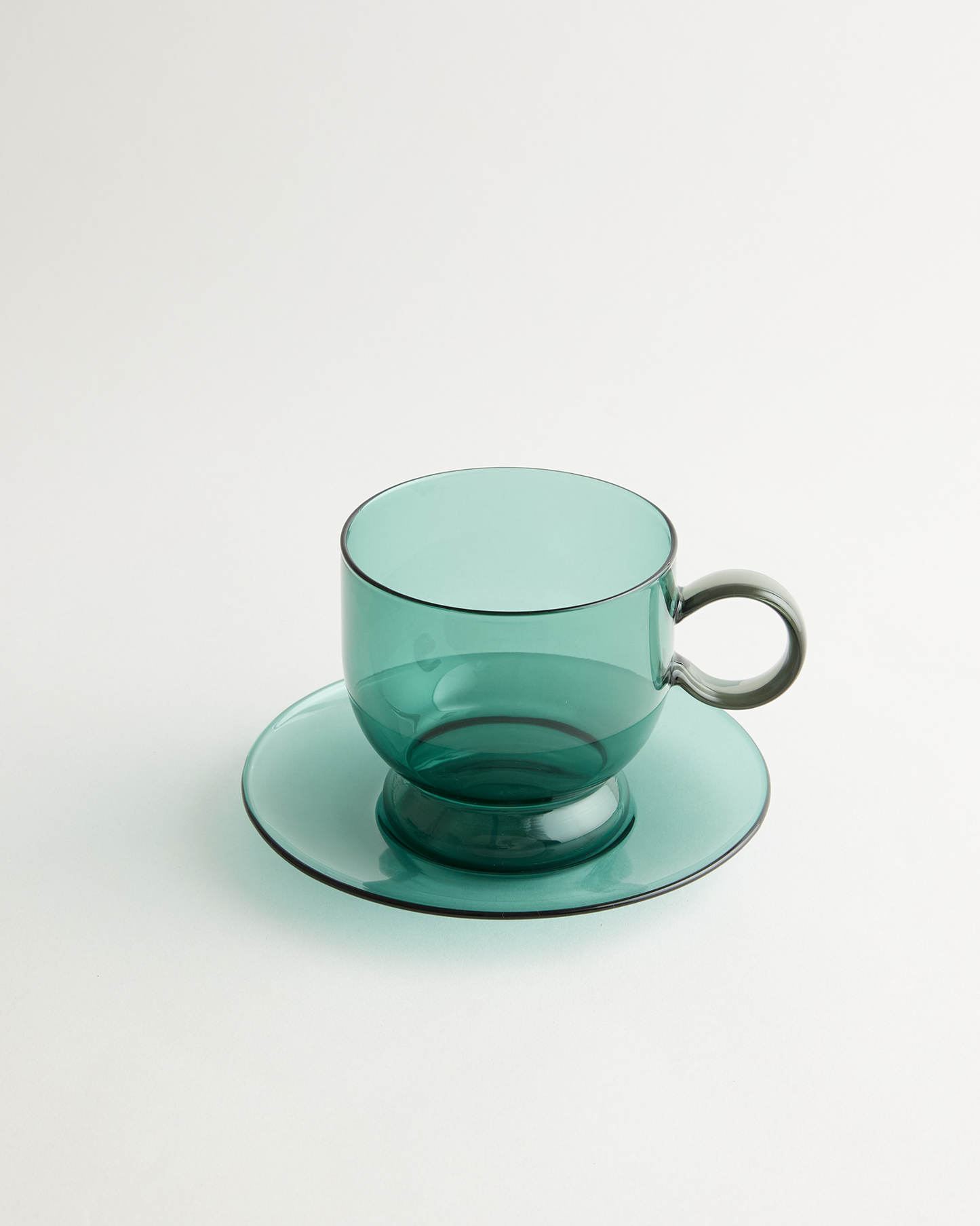 Sorbet Deep Green/Smoke Cup & Saucer