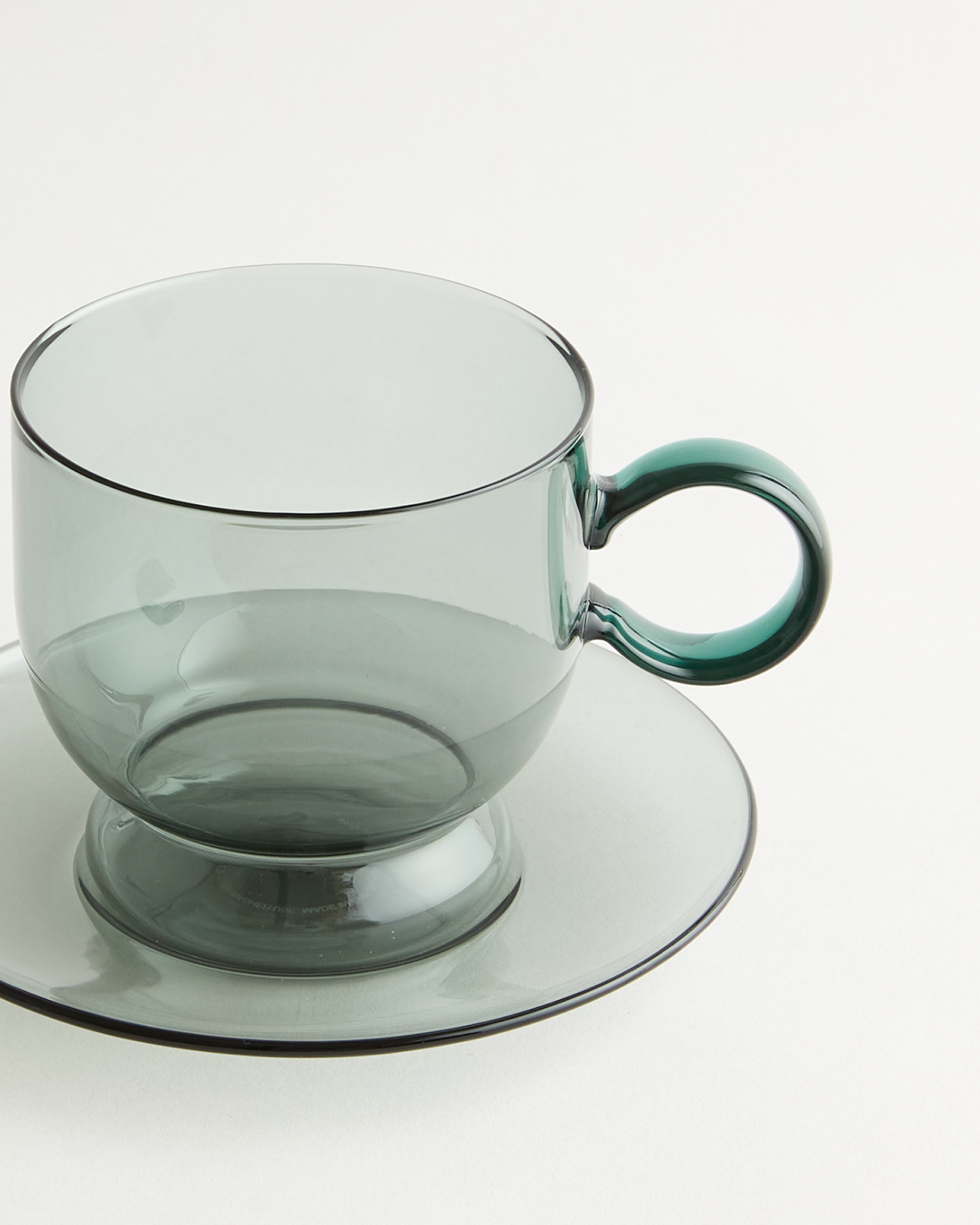 Sorbet Smoke/Deep Green Cup & Saucer